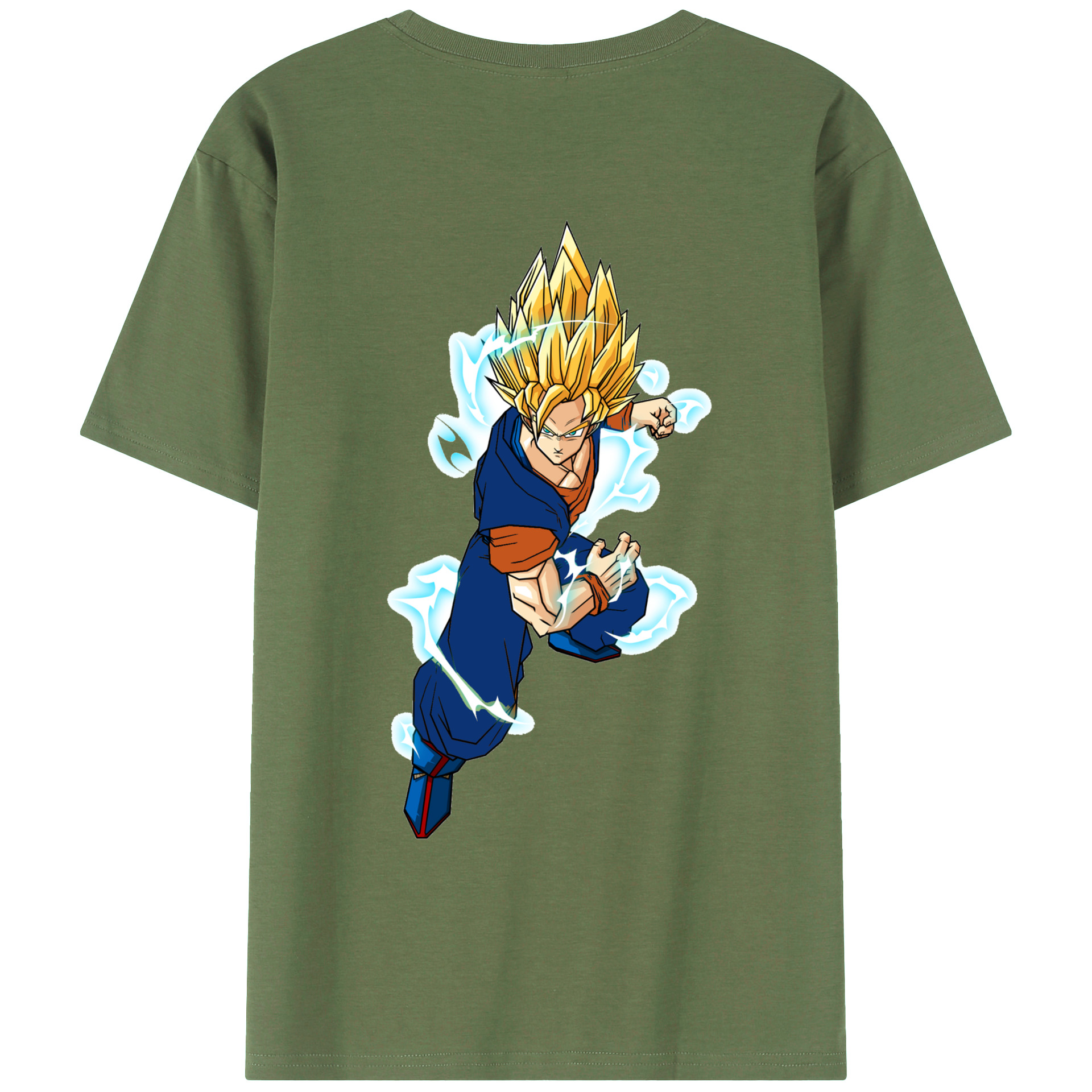 （画像用） ドラゴンボール 孫 悟飯（そんごはん）DRAGON BALL Son Gohan 綿100％ メンズ半袖Tシャツ（バックプリント） 通気性